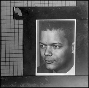 Photograph of Julian Bond on grid paper 3