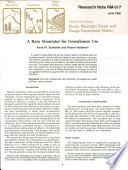 A rain simulator for greenhouse use