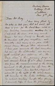 Letter to] Dear Mr. May [manuscript