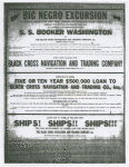 Big Negro Excursion [January 3, 1925, advertisement in the Negro World announcing the sailing of the S.S. Booker T. Washington to Central America, the West Indies, Panama, and the South of the United States]