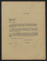 General Correspondence of the Director, Last Name M, July 1952 - June 1954