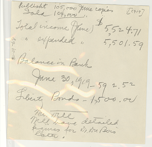 Note on Crisis finances