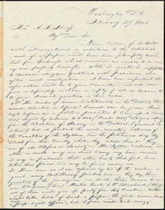 Letter from John Bigelow, Washington, D. C., to Amos Augustus Phelps, February 2/ 1846