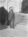 Ralph Metcalfe standing at Xavier University, 1936