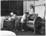 Women at work in a commercial laundry, ca. 1949