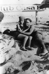 Couple at Santa Monica beach