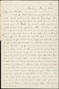 Thumbnail for Letter from William Lloyd Garrison, Roxbury, [Mass.], to Francis Jackson Garrison, Dec. 7, 1866