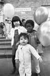 Children release balloons, Los Angeles, 1983