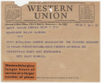 Telegram from Rote Hilfe Schweiz in Zurich, Switzerland, to Governor B.M. Miller in Alabama.