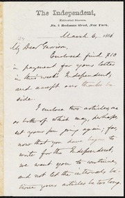 Letter to] My Dear Garrison [manuscript