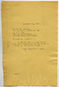 Letter from W. E. B. Du Bois to Y.M.C.A. National Council