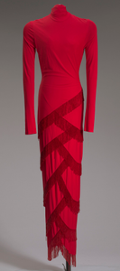 Thumbnail for Red dress designed by Diane von Furstenberg and worn by Whitney Houston