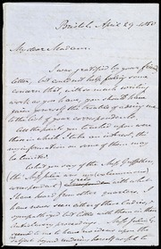 Letter to] My dear Madam [manuscript