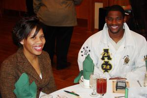 Two attendees at Barbara Lee table, BHM banquet 2006