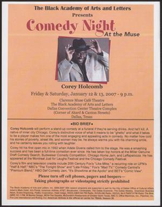 Flyer: Comedy Night at the Muse