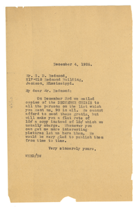 Letter from W. E. B. Du Bois to S. D. Redmond