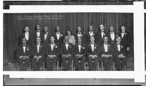 The Roland Hayes Male Chorus [on stage, one row standing, one row sitting : acetate film photonegative]