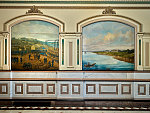 A painting on the first floor of  the state capitol in Springfield, Illinois, depicting, on the left, general Ulysses S. Grant taking command of Union troops near Cairo (Illinois) during the U.S. Civil War; and on the right, Fort Chartres, erected on the Mississippi River in 1720