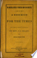 The political duties of Christian men and ministers : a sermon for the times delivered at Jackson, July 28, 1854