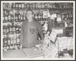 Man Wearing Jerry's and Dave's Liquor Vest