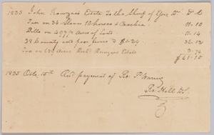 Record of taxes on property, including enslaved persons, owned by John Rouzee