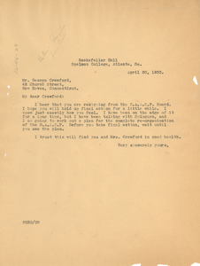 Letter from W. E. B. Du Bois to George Crawford