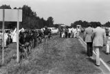 African American demonstrators arriving in Cullman, Alabama, after marching from Decatur to protest the upcoming trial of Tommy Lee Hines.