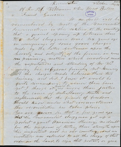 Thumbnail for Letter from A Practical Universalist, Waltham, [Massachusetts], to William Lloyd Garrison, 1849 Aug[ust] 17