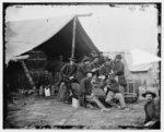 [Petersburg, Va. Group of the quartermaster department, 1st Division, 9th Corps, at leisure]