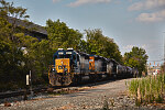 A passing freight train in Chester, Pennsylvania, a close-in Philadelphia suburb that, incorporated in 1682, is the oldest city in the commonwealth, as Pennsylvania and Virginia call their states. Once a manufacturing and shipbuilding titan, Chester fell upon hard times in the 20th Century after waves of southern African-Americans moved to town in search of jobs, touching off racial unrest and massive "white flight" to fancier suburbs