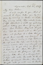 Letter to] My dear Helen [manuscript