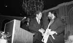 Danny Tabor, David S. Cunningham Jr., and Danny Bakewell at the Beverly Hilton, Los Angeles, 1981