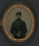 [Unidentified soldier in Union uniform with bayoneted musket]