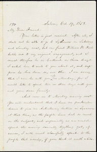 Letter from William Lloyd Garrison, Salem, [Ohio], to Samuel Joseph May, Oct. 19, 1858