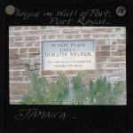 Plaque in Wall of Fort, Port Royal, Jamaica, ca.1875-ca.1940