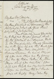 Letter to] My dear Mr. Garrison [manuscript