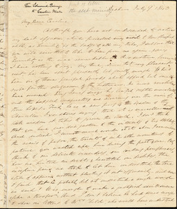 Thumbnail for Letter from Edmund Quincy, Dedham, [Mass.], to Caroline Weston, July 9, 1843