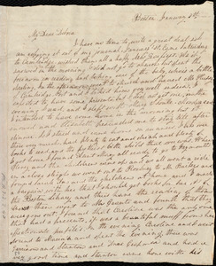 Letter from Lucia Weston, Boston, [Mass.], to Deborah Weston, January 7th, [1837]