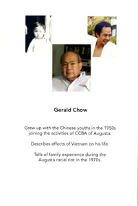 Photographs and short biography of Gerald Chow, Augusta, Georgia, 2011