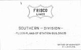 Frisco Lines Southern Division floor plans of station buildings