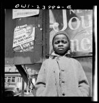 New York, New York. A Harlem newsboy