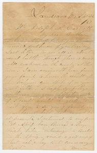 Thumbnail for Letter from Thomas M. Carroll to Joseph A. Carroll, September 22, 1867