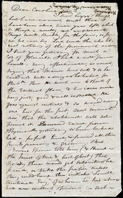 Letter to] Dear Caroline [manuscript