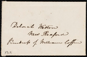 Letter from Maria Weston Chapman, 39 Summer Street, Boston, to Deborah Weston, Monday, Aug. 1, 1842