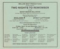 Savoy Manor Ballroom, Apr. 16, 1982