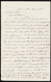 Letter to] Dear William [manuscript