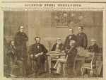 Splendid steel engravings. . . . First reading of the Emancipation Proclamation by President Lincoln in the presence of all the members of his cabinet