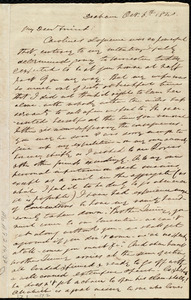 Letter from Edmund Quincy, Dedham, [Mass.], to Maria Weston Chapman, Oct. 6th, 1840