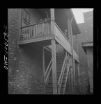 [Untitled photo, possibly related to: Detroit, Michigan. Back view of a Negro's home. These are conditions under which families originally lived before moving to the Sojourner Truth housing project]