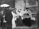 Baptism of Louisiana O'Leary, first child born at the Louisiana Purchase Exposition site